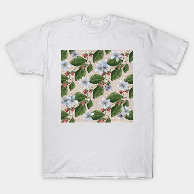 Wild Climbing Flowers T-Shirt by Almanzart